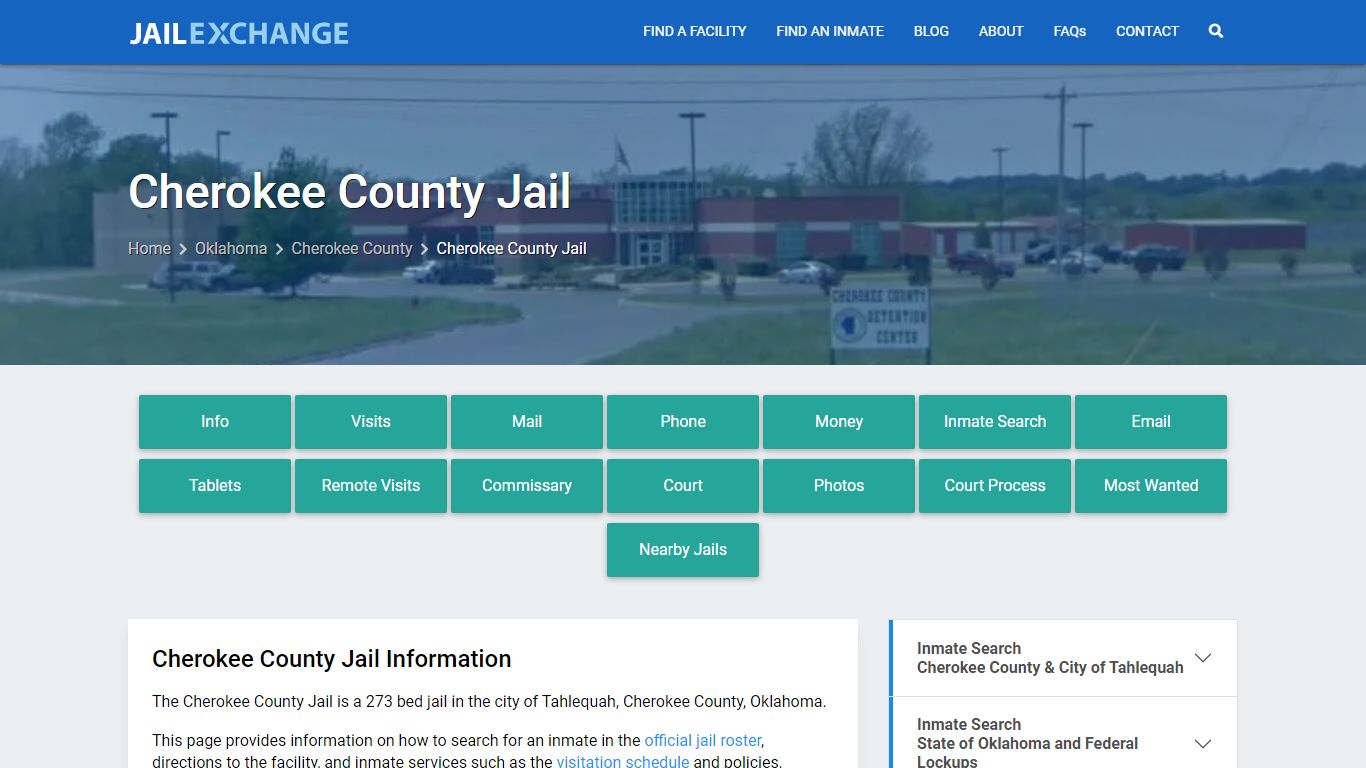 Cherokee County Jail, OK Inmate Search, Information