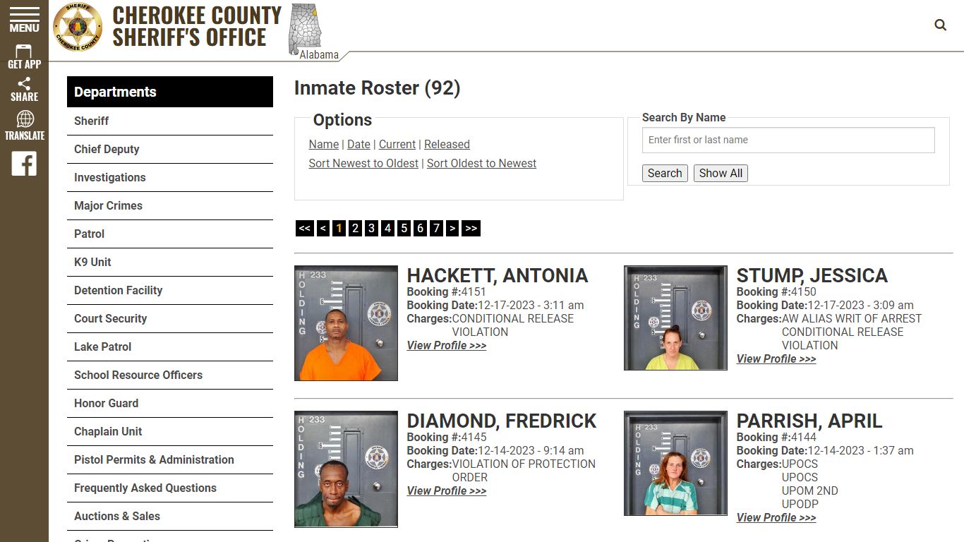 Inmate Roster (96) - Cherokee County Sheriff AL